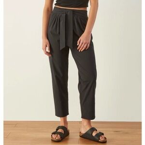 ADAY Easy Days Ankle Pants Tie Waist Black Small